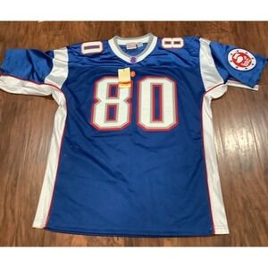 New York NY Football Jersey Clench #80 Embroidered XLarge Red White Blue 5 Bac